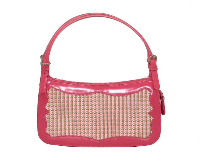 Moschino pink patent leather bag