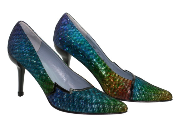 Charles Jourdan multicolored electric pumps