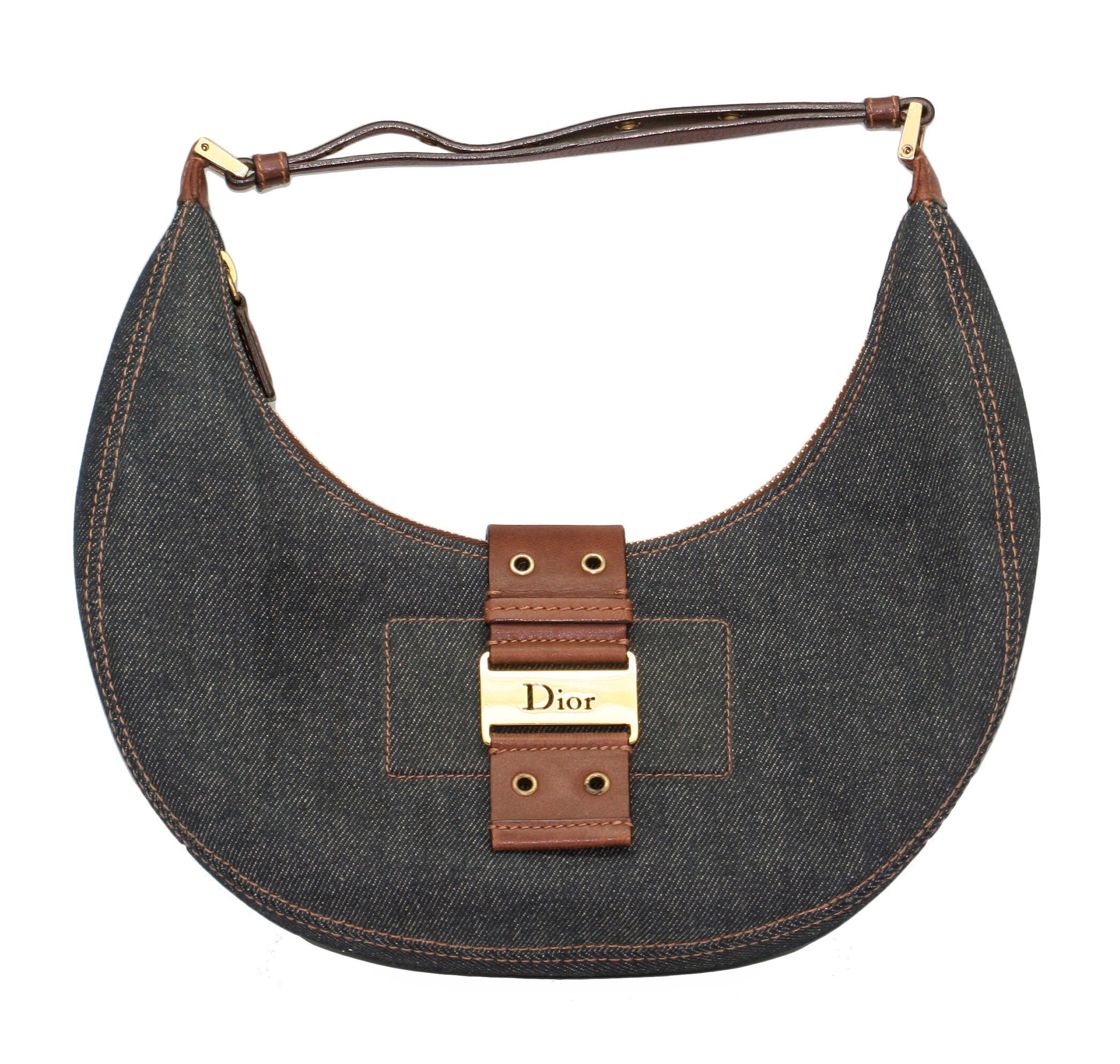 CHRISTIAN DIOR BABY BLUE OBLIQUE CANVAS SADDLE BAG – RDB