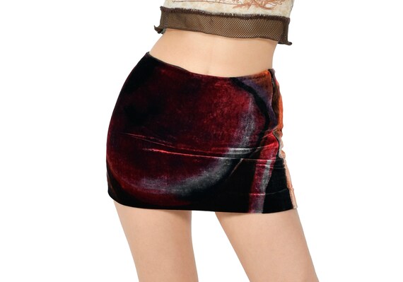 Krizia mini velvet skirt