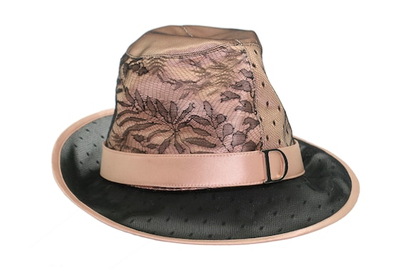Christian Dior silk and lace hat