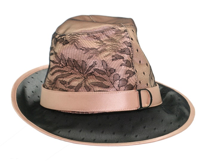 Christian Dior silk and lace hat