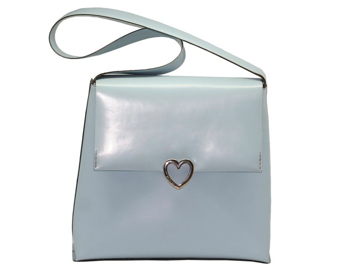 Moschino baby blue leather bag