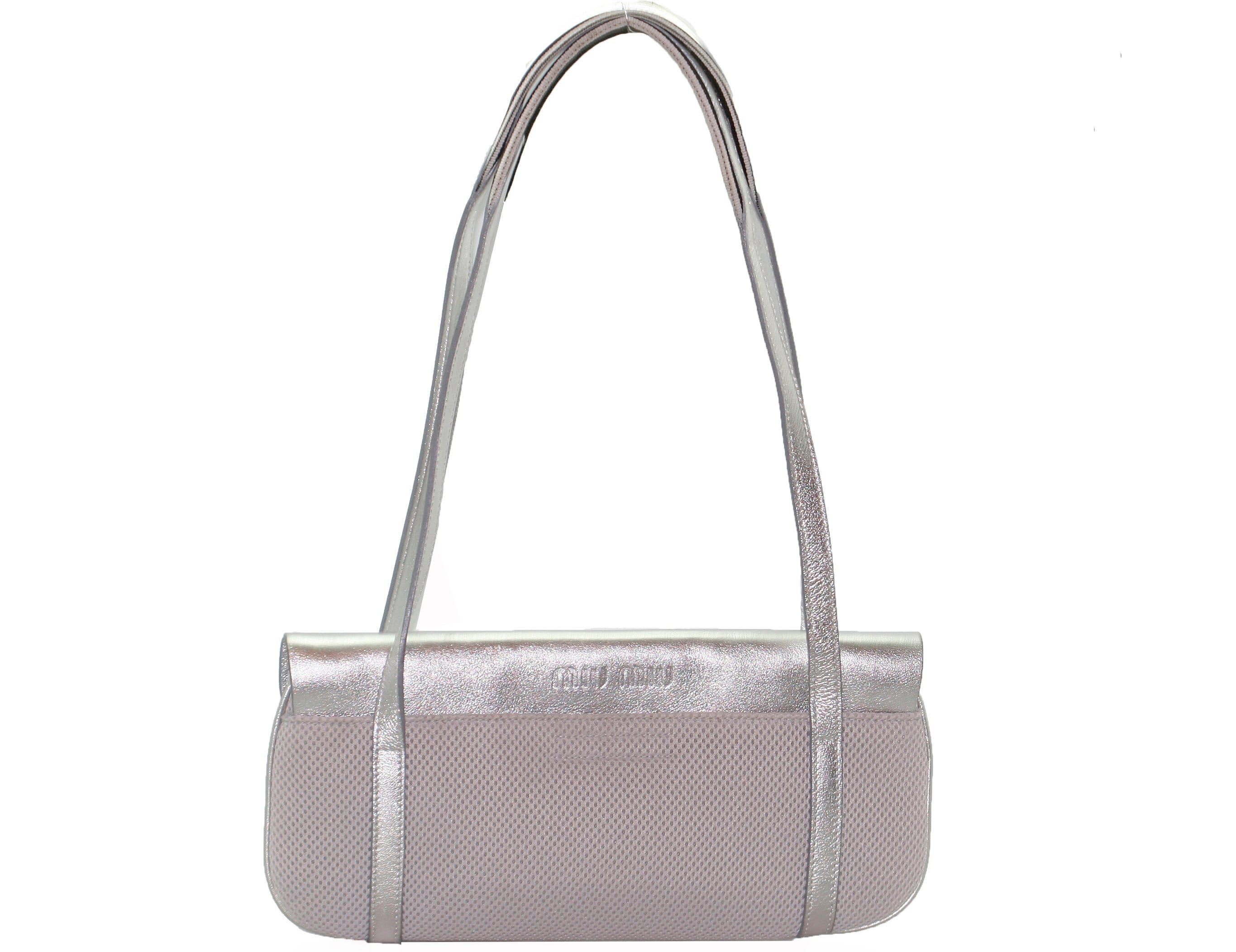 Miu Miu Y2K Style Silver Bag 