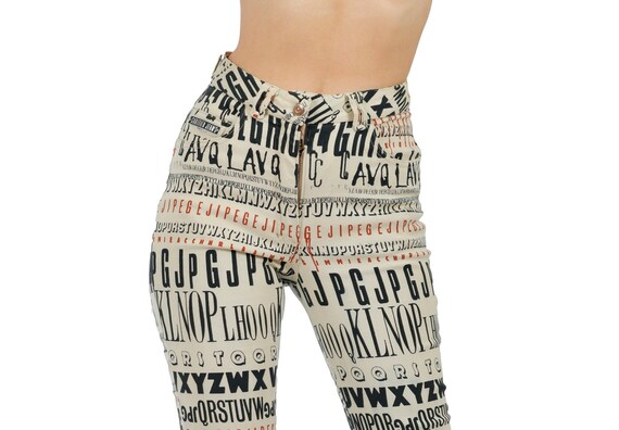 Jean Paul Gaultier printed jeans