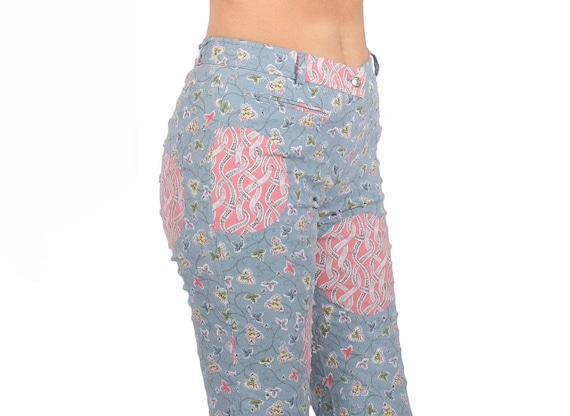 Christian Dior floral print jeans