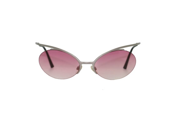 Rose Gold Retro-Vintage Metal Round Mirrored Sunglasses with Pink Sunwear Lenses