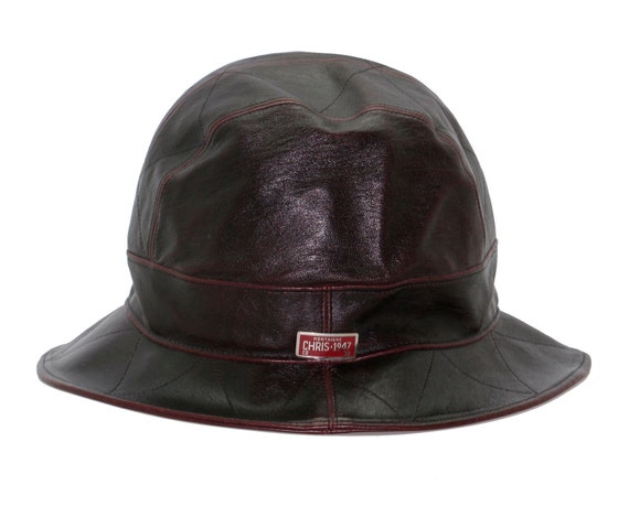 Christian Dior leather hat
