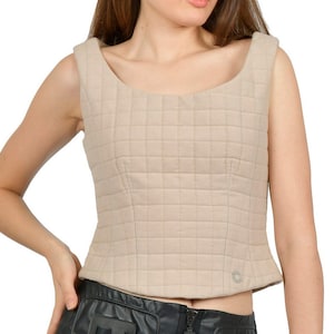 Chanel Quilted Bustier Bare Top - Etsy