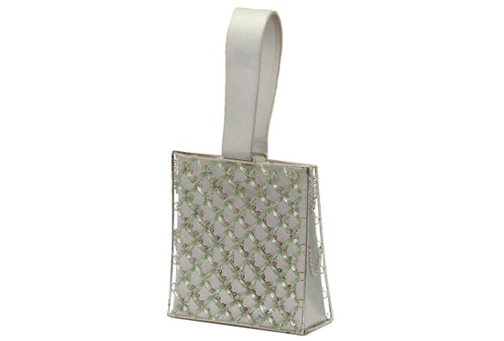 Daniel Swarovski lime clutch bag