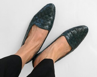 dark teal flats