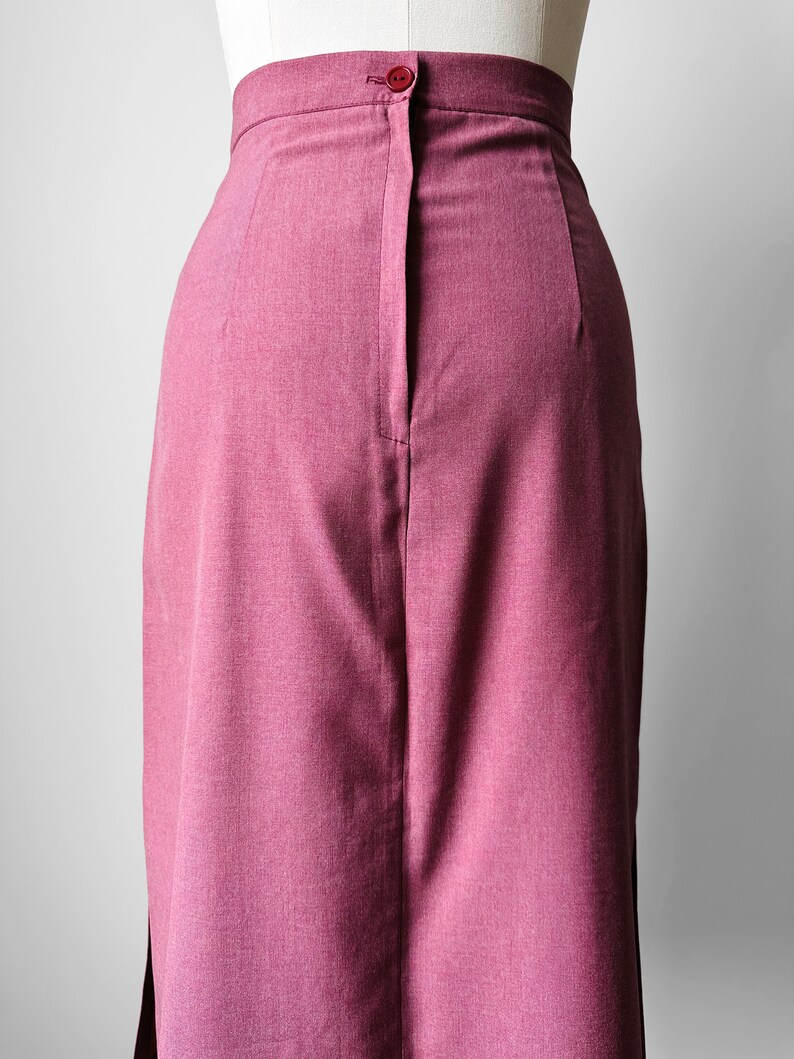 Vintage, 70s, 1970s, Rose, Mauve, Aline, Lightweight, Skirt Sz. XXS / XS image 9