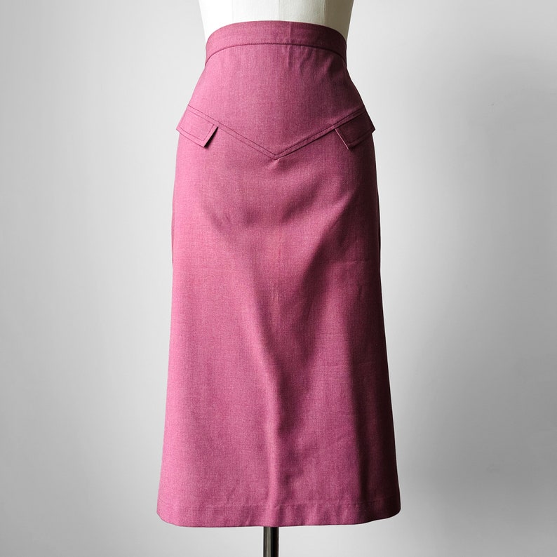 Vintage, 70s, 1970s, Rose, Mauve, Aline, Lightweight, Skirt Sz. XXS / XS image 8