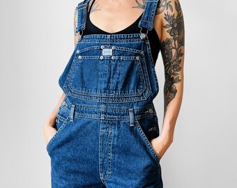 Vintage, 90s, 1990s, Calvin Klein, Dark Wash, BJ230993S, Overalls - Sz. S/M