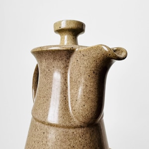 Vintage, 60s, 1960s, Mid-Century Modern, Speckled, Taupe, Lidded, Ceramic, Pottery, Tea, Coffee, Pot image 5