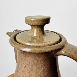 Vintage, 60s, 1960s, Mid-Century Modern, Speckled, Taupe, Lidded, Ceramic, Pottery, Tea, Coffee, Pot image 6