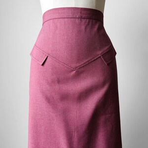 Vintage, 70s, 1970s, Rose, Mauve, Aline, Lightweight, Skirt Sz. XXS / XS image 2