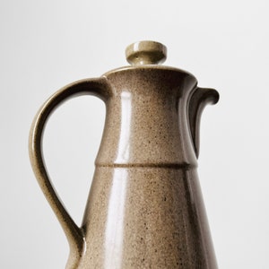 Vintage, 60s, 1960s, Mid-Century Modern, Speckled, Taupe, Lidded, Ceramic, Pottery, Tea, Coffee, Pot image 9