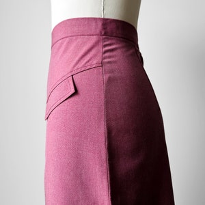 Vintage, 70s, 1970s, Rose, Mauve, Aline, Lightweight, Skirt Sz. XXS / XS image 5