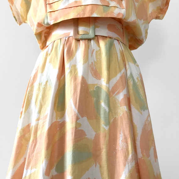 Vintage, 1980s, 80s, Long, Pastel, Peach, Yellow,… - image 7