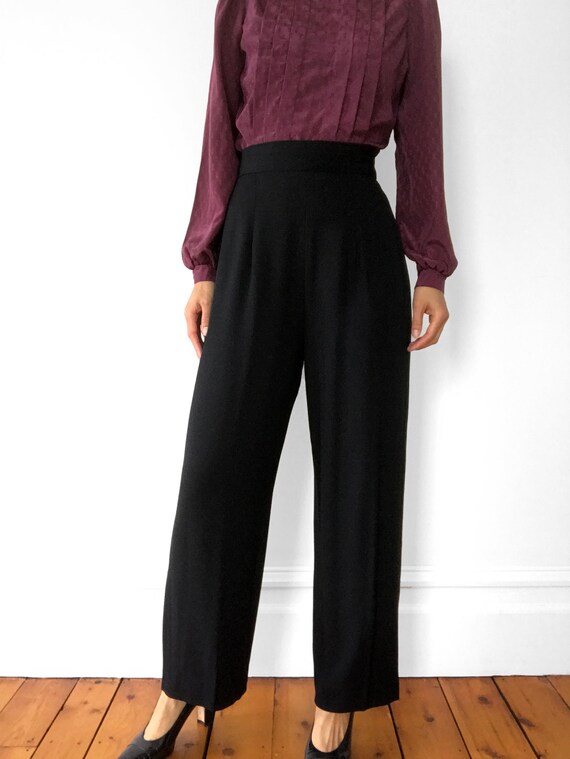 Vintage, 1990s, 90s, Black, High-Waisted, Zip-Back