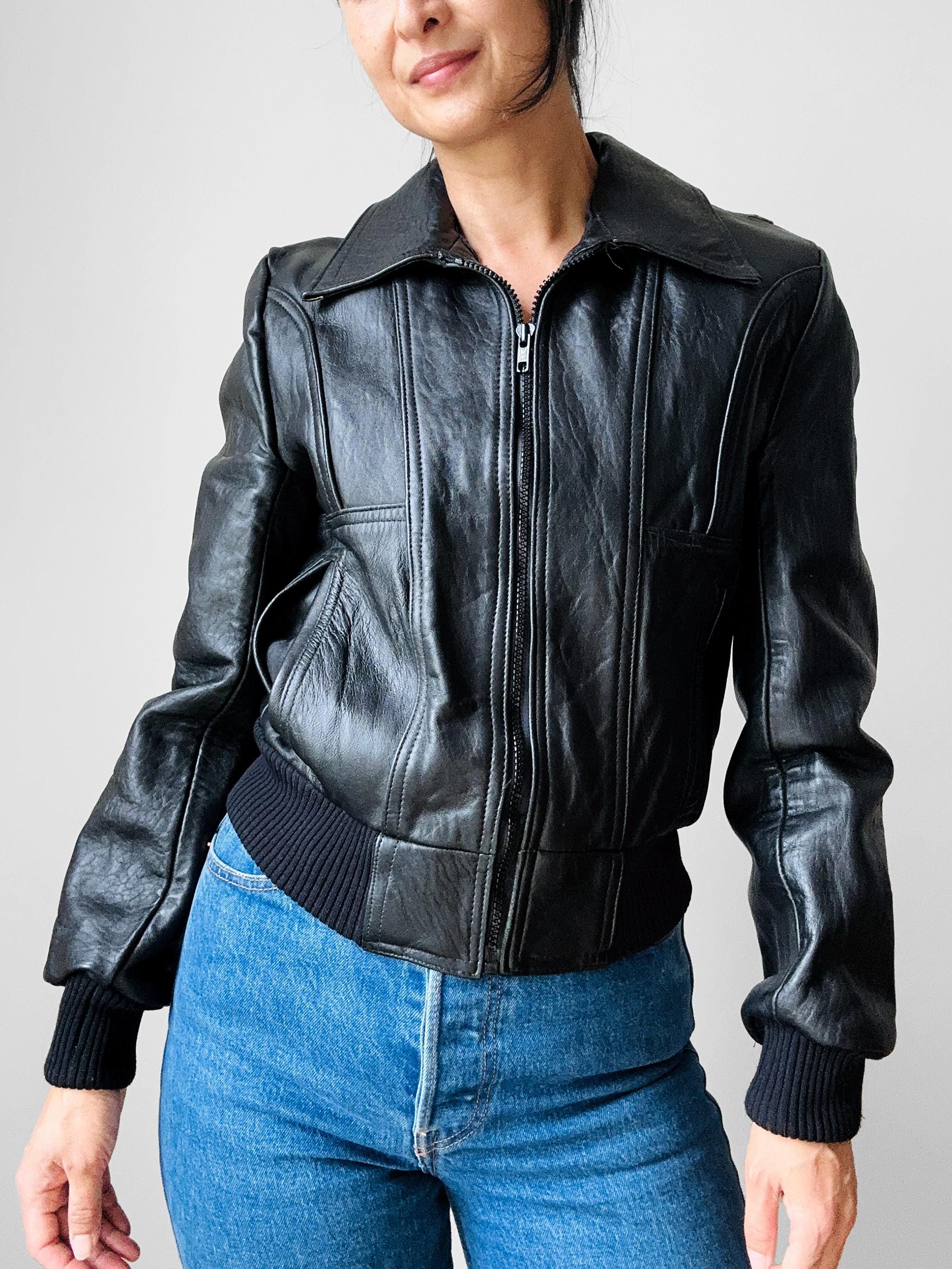 Vintage Gap Leather Jacket - Etsy Canada