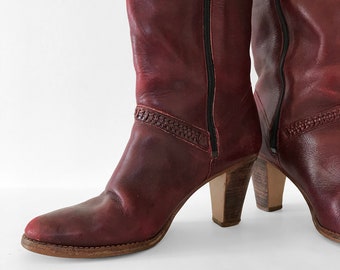 Burgundy booties canada Clearance