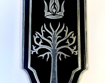 Decoración de pared con miniescudo de la Guardia de la Fuente, Tolkien, Árbol Blanco, Ciudad Blanca, cumpleaños, Navidad, Dunedan