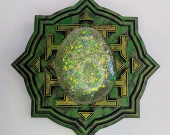 Decoración de pared iluminada de piedra de Arken, Tolkien, Thráin, Corazón de la Montaña, enanos, cumpleaños, Navidad, regalo