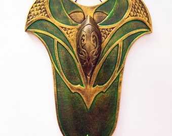 Decoración de pared con mini escudo del Bosque Negro, Tolkien, elfo, Navidad, cumpleaños, Silmarillion, armadura élfica, Lindon, Lothlorien, Mallorn, bosque