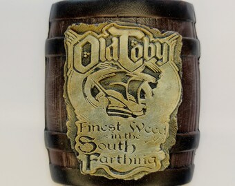 Imán de barril de marihuana de Old Tobys (grande), Tolkien, Bolsón, Condado, cumpleaños, Navidad