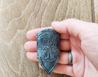 Árbol blanco Dunedain Minath Thirith, imán de escudo, pin, Tolkiens, cumpleaños, Navidad, regalo, armadura