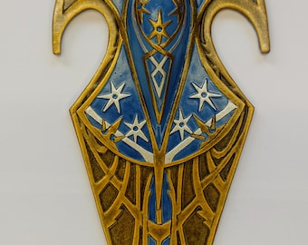 Decoración de pared con miniescudo de Gil-galads, Tolkien, elfo, dama de la luz, Lorien, Lindon, Navidad, cumpleaños, elfos