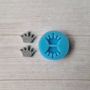 Resin silicone mold - 15mm crown mould, princess mold, flexible silicone mold, polymer clay mold, polymer clay supplies, resin supplies