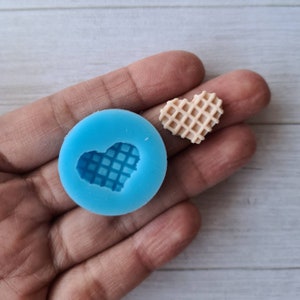 Waffles mould, Silicone mould, Polymer Clay Mold, Soap Mold, resin mould, Flexible mould, resin casting mold, wax mould, 3D silicone mould image 3