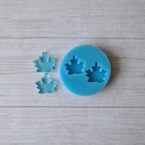 Resin silicone mold - 14mm leaf mold, maple leaf mold, flexible silicone mold, polymer clay mold, polymer clay supplies, resin supplies
