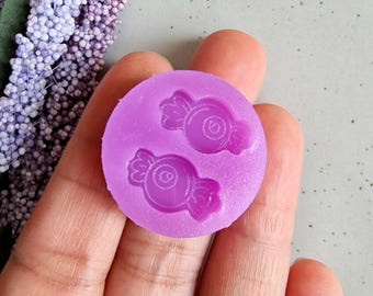 Hars siliconen mal, 15 mm Halloween snoep stud oorbellen mal, flexibele siliconen mal, polymeerklei mal, klei benodigdheden, harsvoorraad