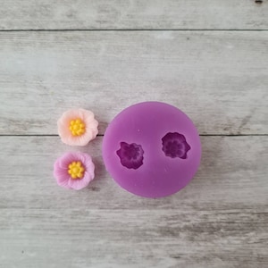 Resin silicone stud earrings mould - 12mm poppy resin mould, 3D flower mould, Polymer Clay Mold, resin mould, Flexible mould, resin supplies