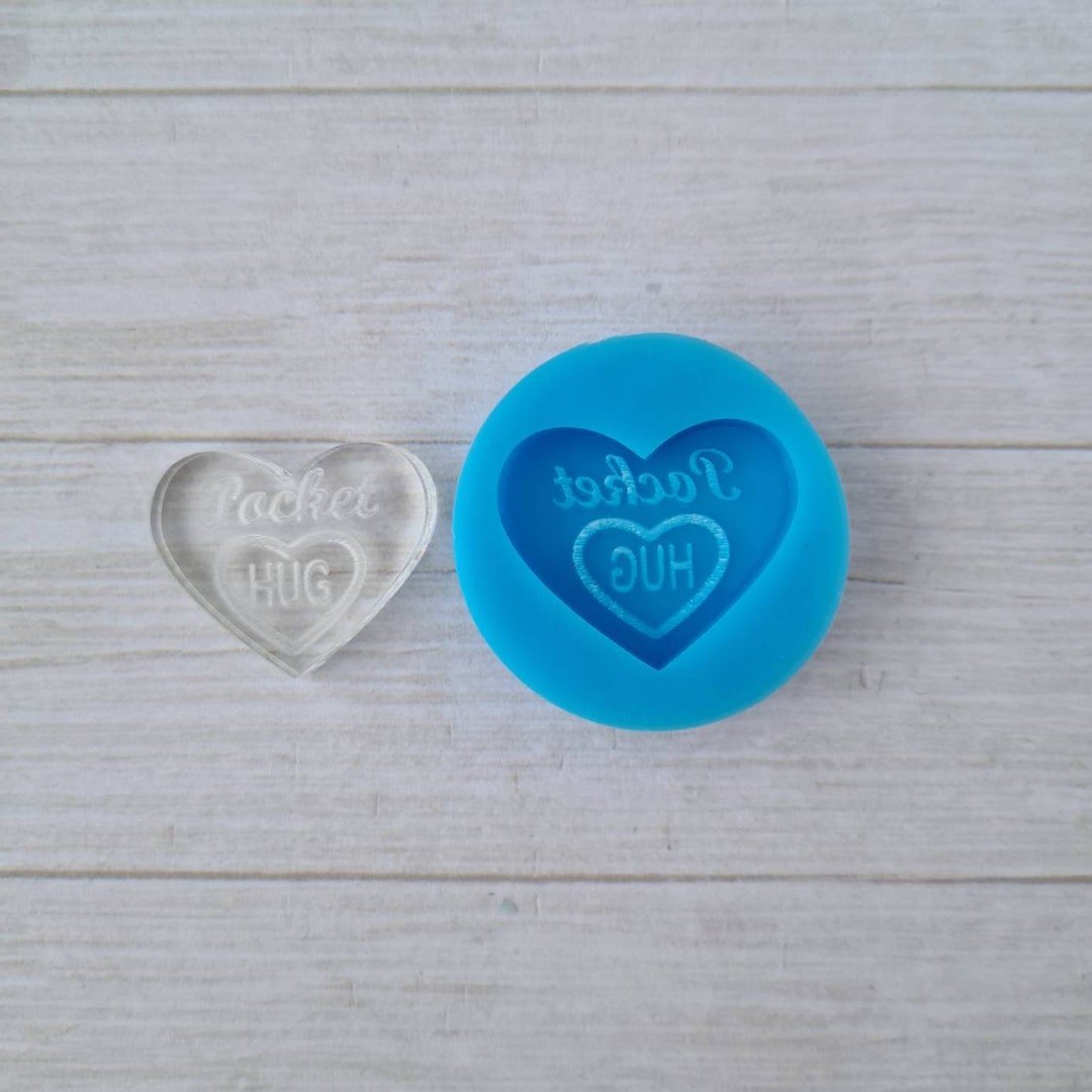 Resin Pocket Hug Mold, 30mm Pocket Hug Mold, Flexible Silicone Mold