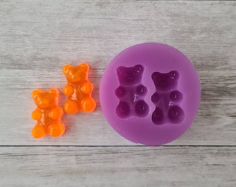 Resin silicone stud earrings mould - 17mm gummy bear resin mould, 3D mould, Polymer Clay Mold, resin mould, Flexible mould, resin supplies