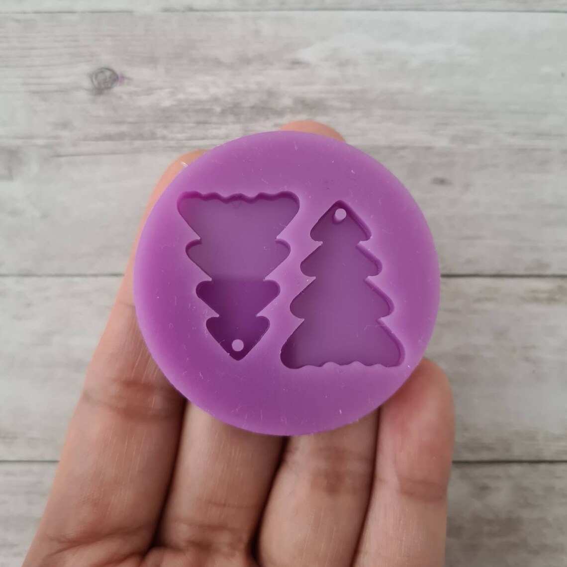 Dangle Earrings Mold 25mm Xmas Tree Resin Mold Christmas Etsy