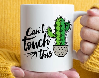 Snuggle Cactus Design Tea Novelty Joke Cartoon Humour MUG birthday funny gift