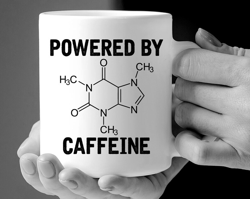 Science Gift, Powered by Caffeine Mug, funny Science mug image 1