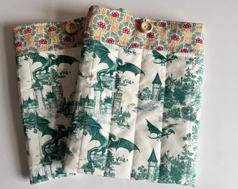 Pochette livre dragon faite main / pochette Kindle