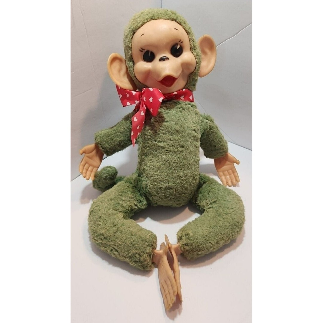 Vtg 1950's Rubber Face Green 16