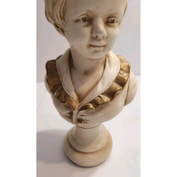 Alexander Backer Chalkware Children Victorian Art Boy Girl Bust