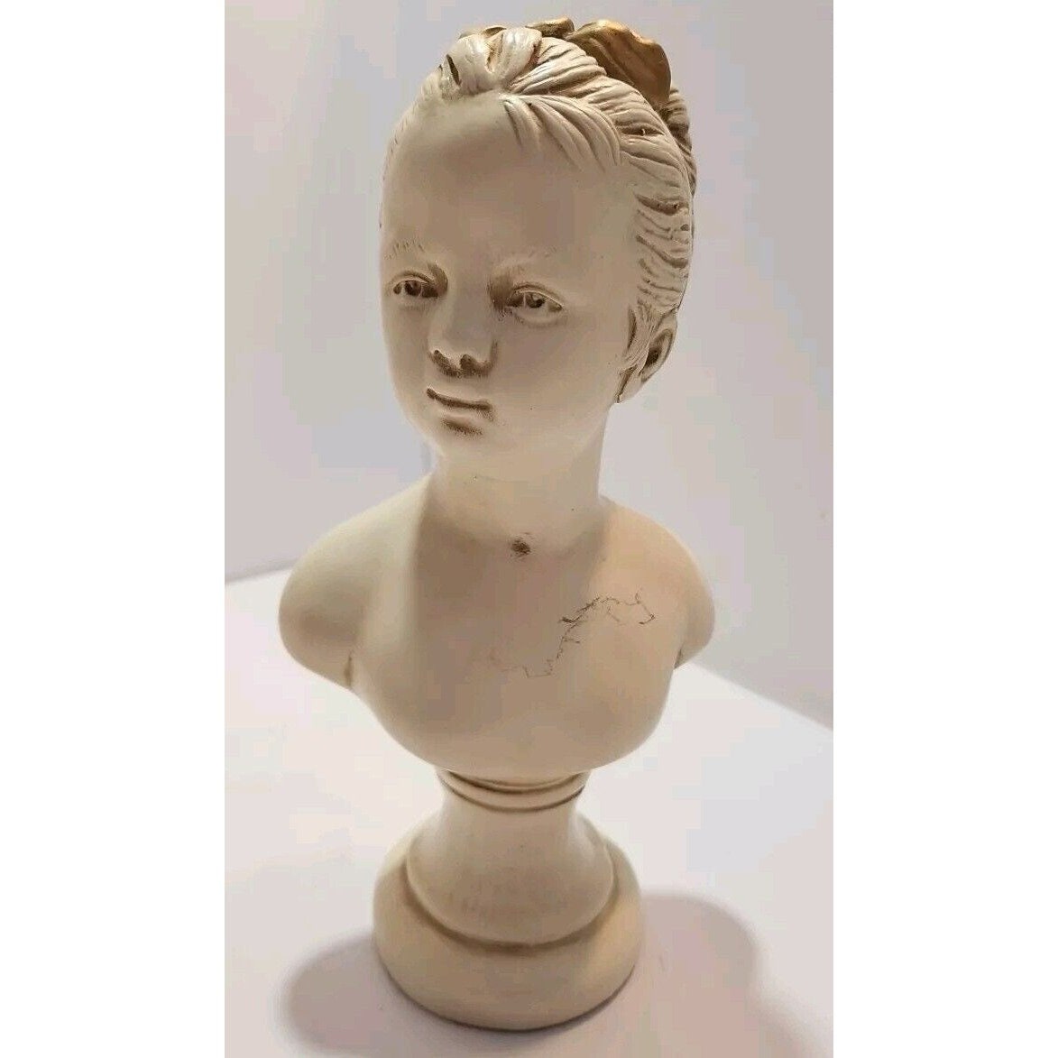 Alexander Backer Chalkware Children Victorian Art Boy Girl Bust