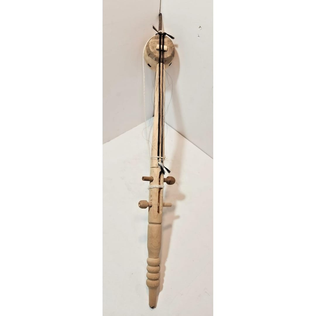 Primitive Handmade Rabāba or Kamānja Agūz, a Spike Fiddle String ...