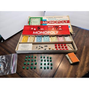 1961 Vintage Monopoly Board Game Complete with Box Parker Brothers
