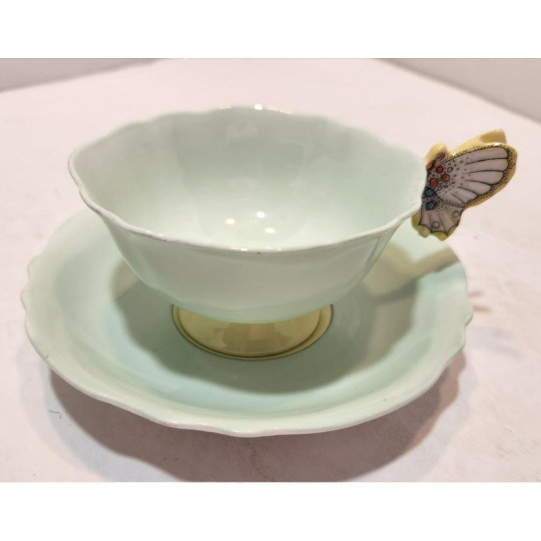 1940年代のヴィンテージ パラゴン バタフライハンドル ティーカップ